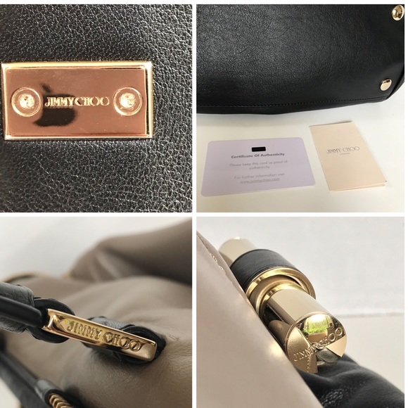 Jimmy Choo 'Justine’ LargeBicolor Leather Satchel - Picture 8 of 8